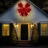 Dewdrop Light Up Wreath with Red Velvet Bow 97cm